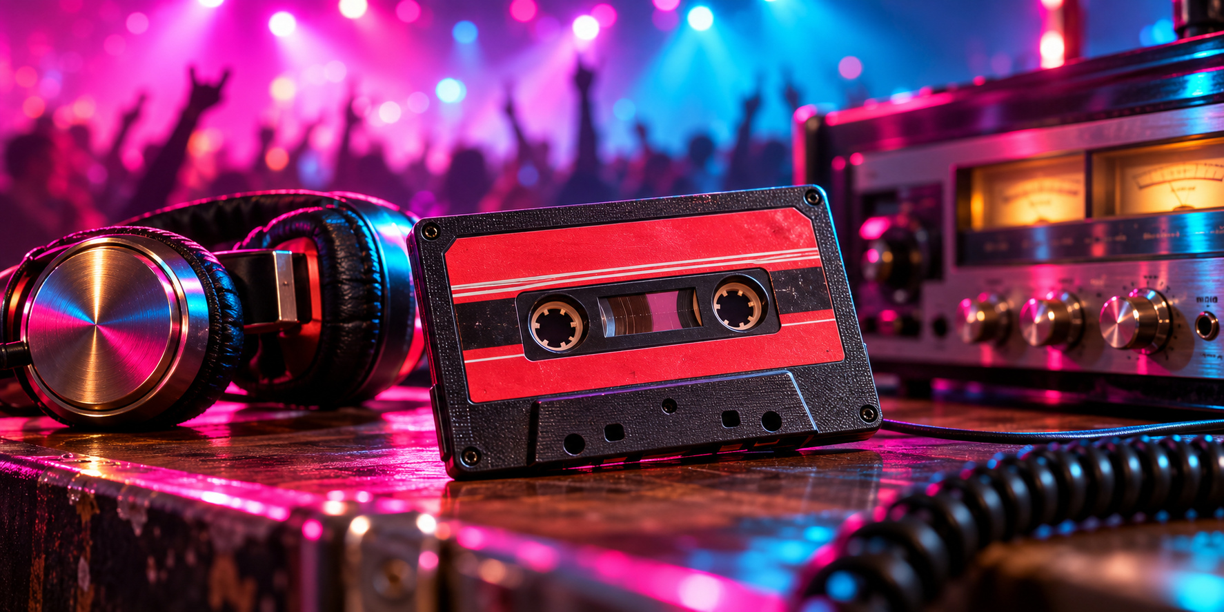 Menu hair bands and 80s hits.webp